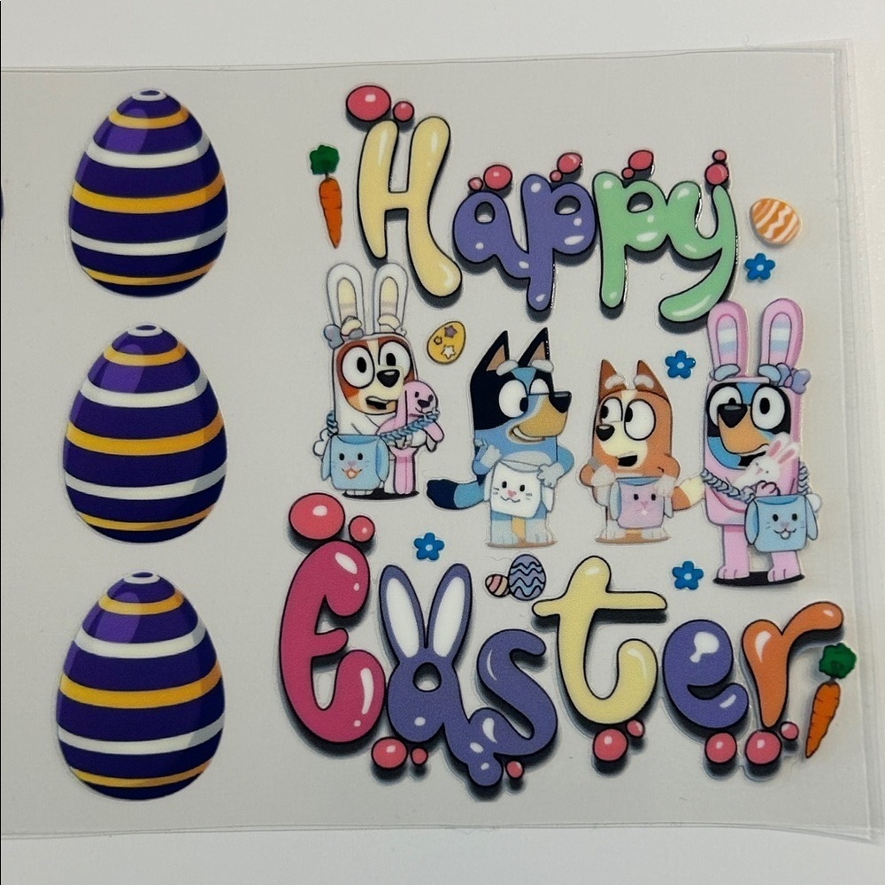 Bluey Easter Cup Decal